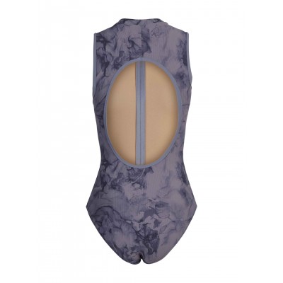#2021 Ballet-Leotard-Aura-Gray-Floral-Back-Mara-Dancewear
