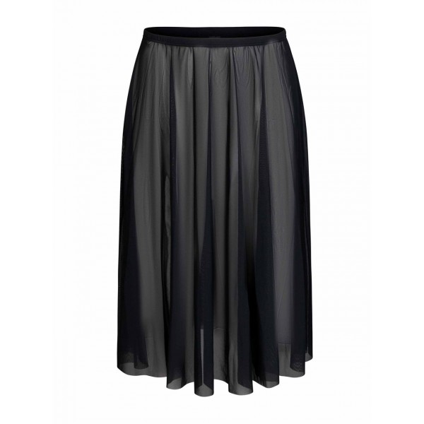 LONG MESH SKIRT, Black sukňa dlhá